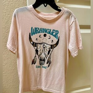 Pale pink girls Wrangler t-shirt